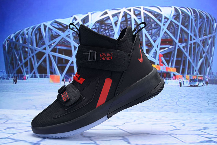 2019 Nike LeBron Soldier 13 Black Red - Click Image to Close